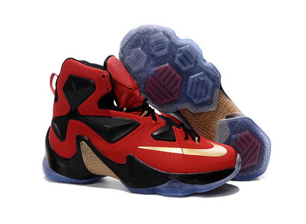 Mens Nike Lebron 13 Basketball Shoes Black Red Outlet Online